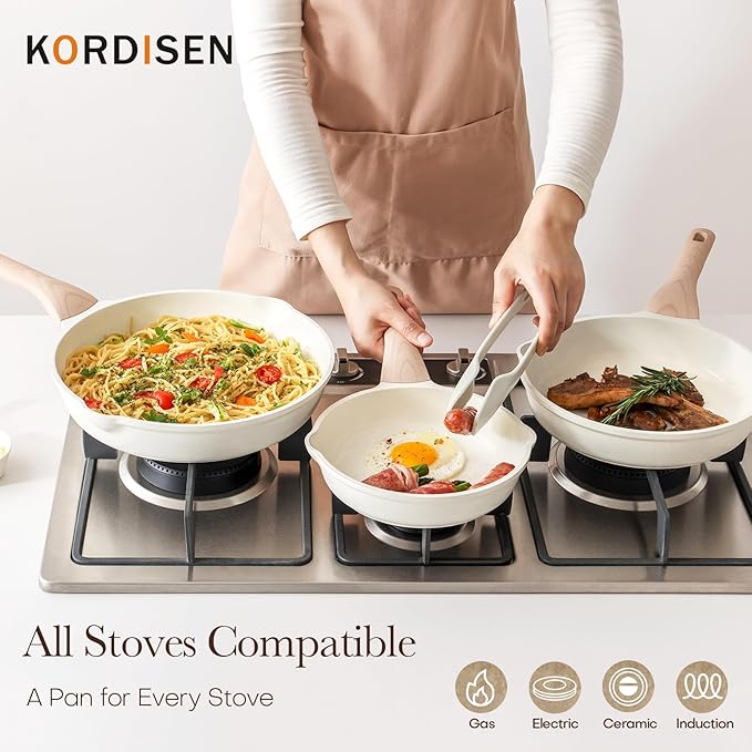 Kordisen Nonstick Ceramic Frying Pan, 11 Inch Ceramic Skillet, Healthy Non - Image 5