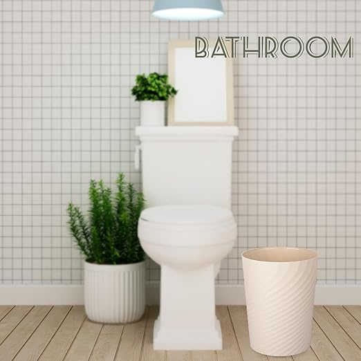 UUJOLY Plastic Small Trash Can Wastebasket, Garbage Container Basket - Image 3