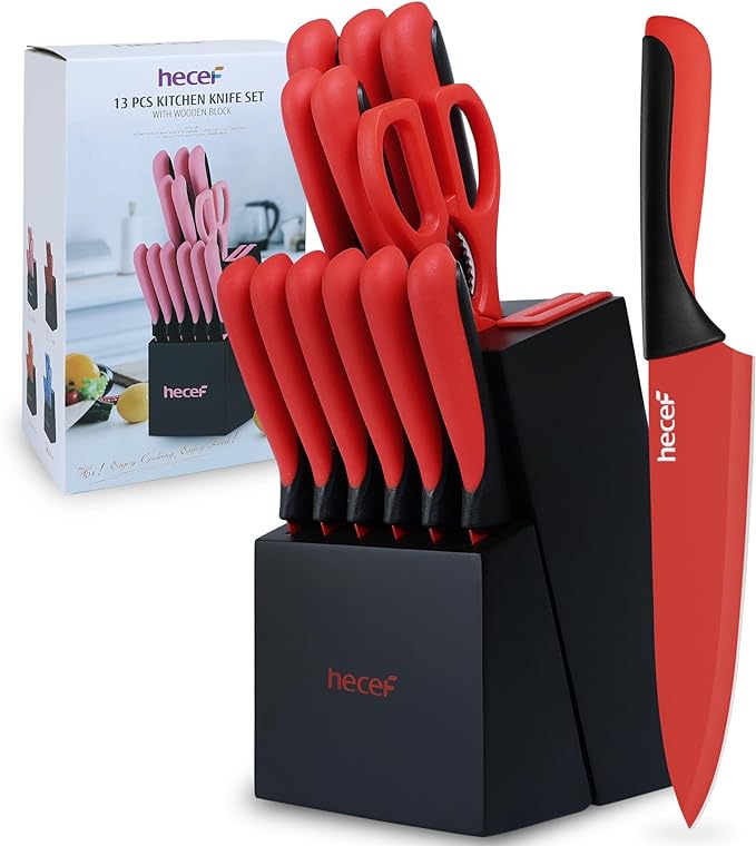 hecef 14 Pieces Kitchen Knife Set by hecef