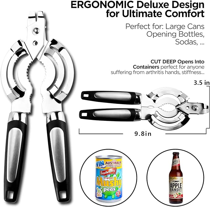 Jar Opener, Stainless Steel Jar Lid Opener, Beer Bottle Opener - Image 3