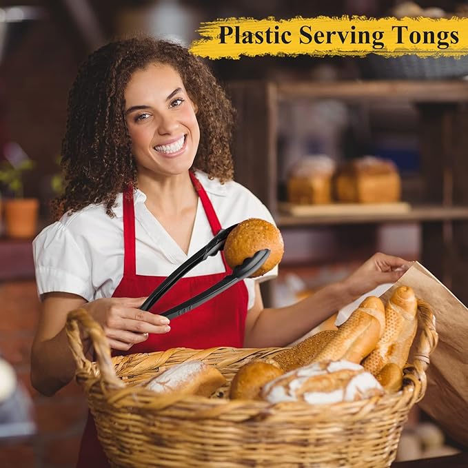 Tessco for you 100 Pcs Plastic Tongs for Serving Bulk, 9 Inch Plastic - Image 6