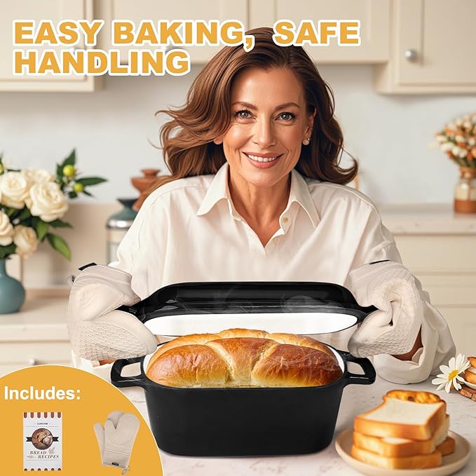 Oval Enameled Dutch Oven for Bread Baking - Image 2