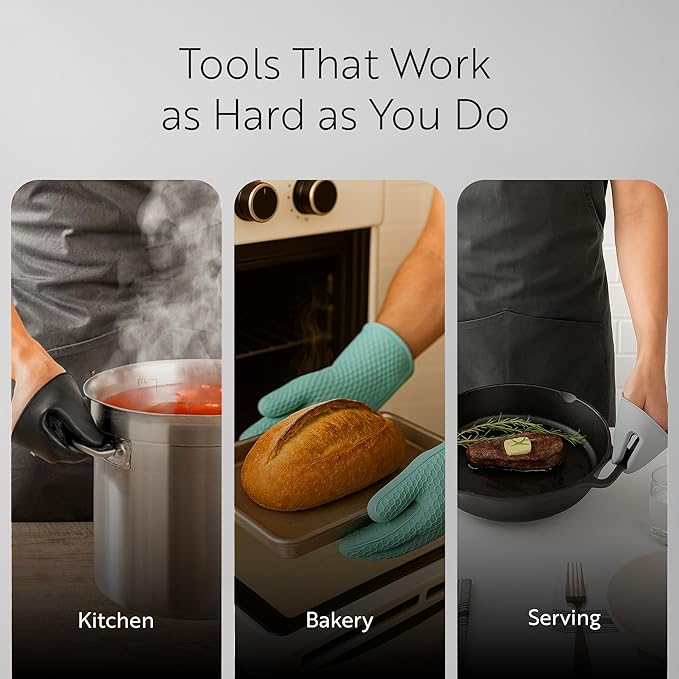 Comfy Grip 4.3 x 3.5 x 4.2 Inch Mini Oven Mitt Pot Holders, 1 Food-Grade Finger - Image 6