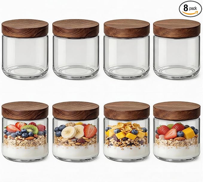 10oz 8 Pack Overnight Oats Containers by Osfel
