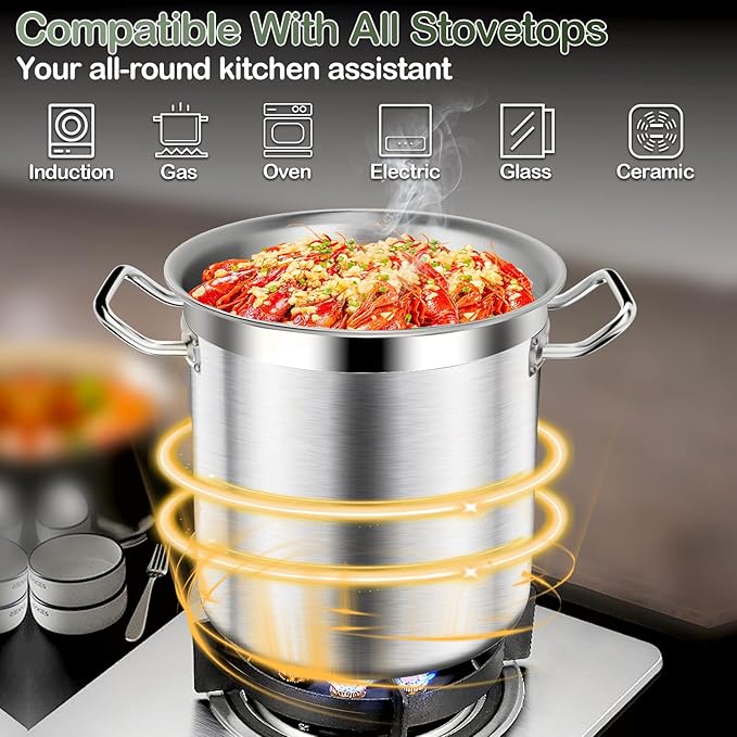 Large Stock Pot -75QT Stainless Steel Stockpot - Image 2