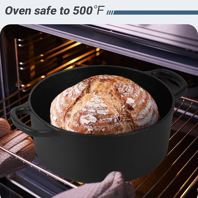 Northriver Casting 6 QT Basics Cast Iron Dutch Oven Pot - Image 5
