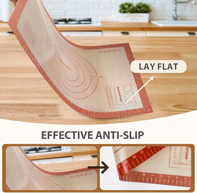 Pastry Mat, 0.7mm Extra Thick 26 x 16 Inches Large Non Stick Silicone Baking Pad - Image 5