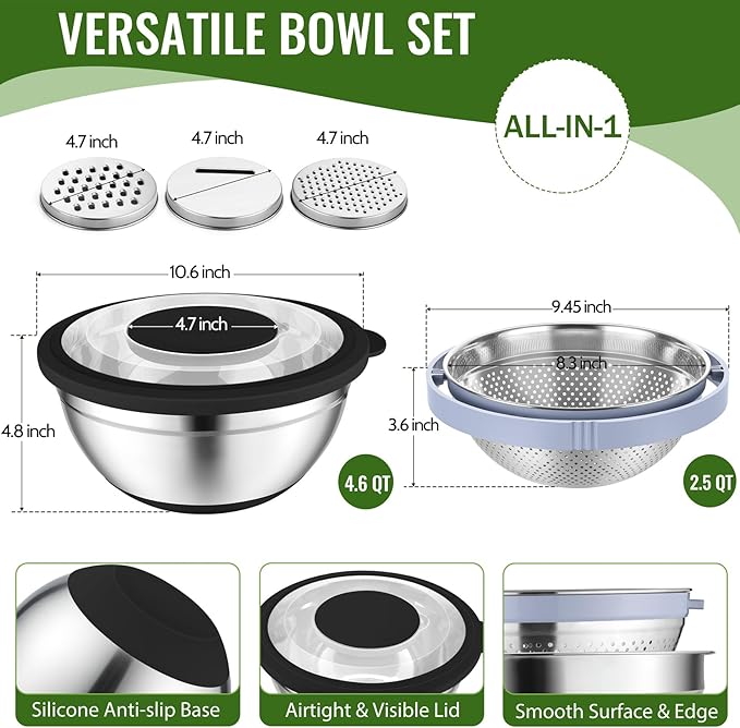 P&P CHEF 4-In-1 Stainless Steel Colander - Image 2