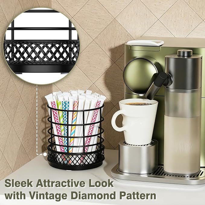 Metal Kitchen Utensil Holder for Kitchen Counter-5.43 x 5.98 inch, Fork & Knife - Image 3