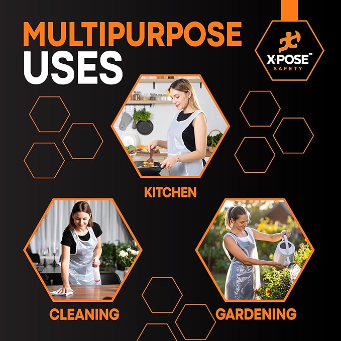 Xpose Safety 48, 000 White Plastic Disposable Aprons - Image 2