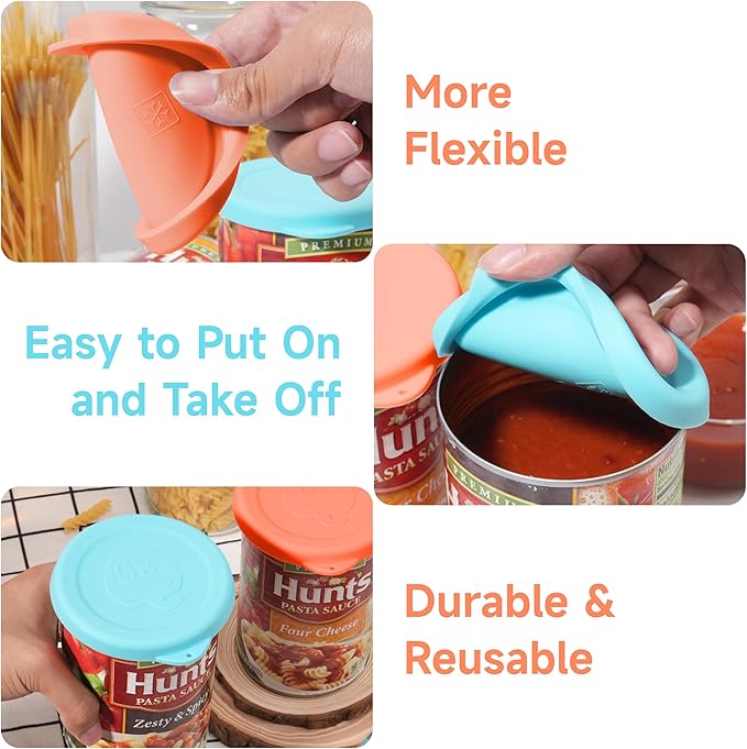 4PCs 3.5-inch/8.2cm Silicone Can Lids, Food Sealing Lids - Image 3