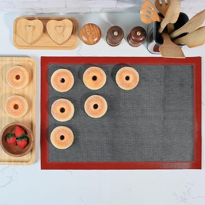Perforated Silicone Baking Mat for Two-Thirds Size Pan, Non-Stick Eclair Baking - Image 7