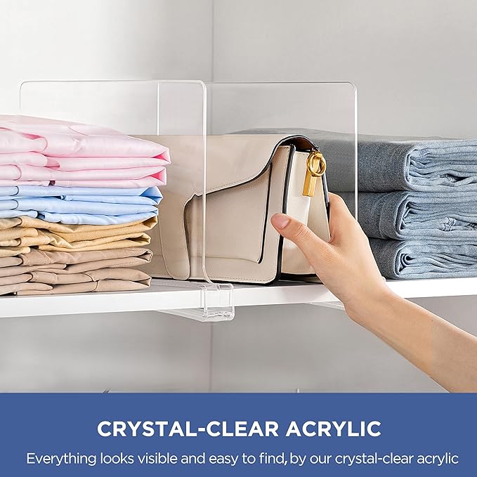 8 Pack 12 Inches Clear Shelf Dividers - Image 3