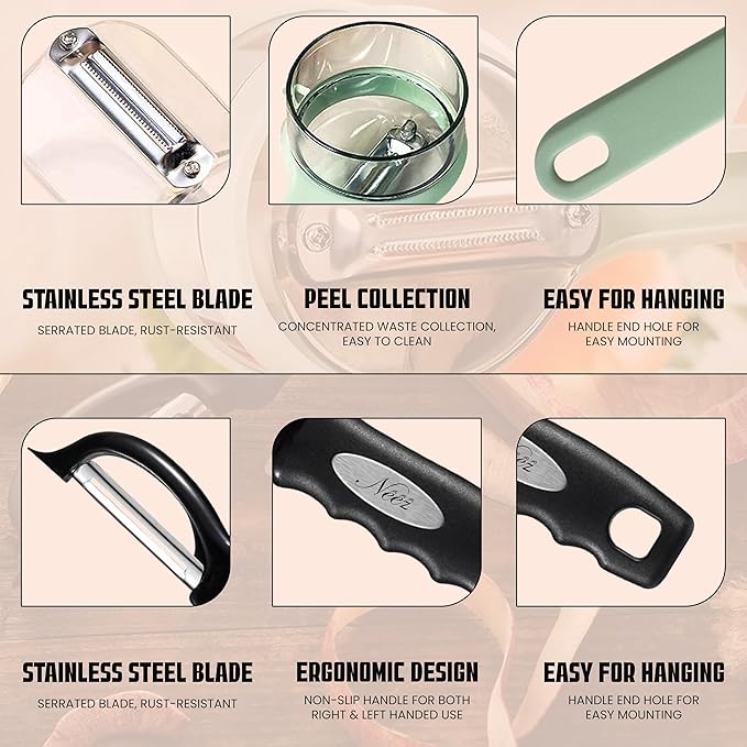 3-Pack Swivel Vegetable Peeler + Fruit Peeler - Image 4
