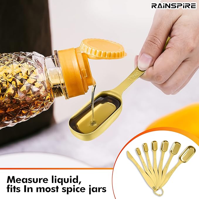 Rainspire Heavy Duty Measuring Spoons Set Stainless Steel, Metal Measuring Cups - Image 4