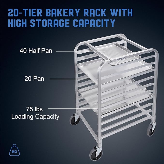 Profeeshaw Bun Pan Bakery Rack 20 Tier - Image 3
