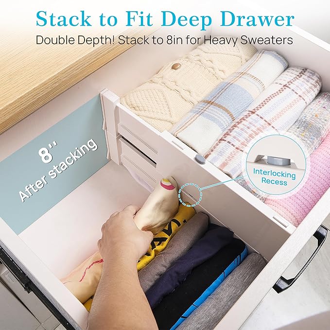 Vtopmart 4 Pack Drawer Dividers - Image 4