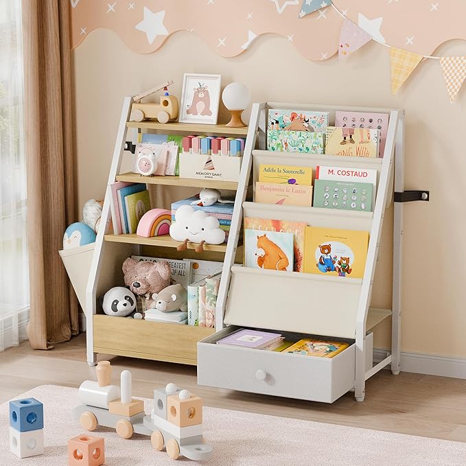 HAVLOTII Kids Bookshelf and Toy Storage - Image 8