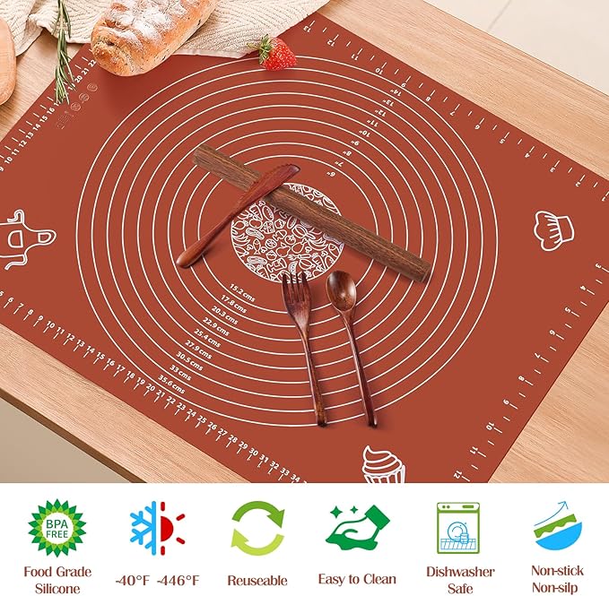 6PCS Silicone Baking Mat Set, Pastry Mat - Image 3