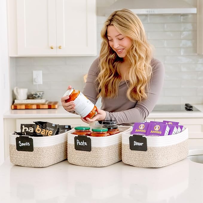 NaturalCozy 13.5”x8.5”x5.5” Storage Baskets - Image 7