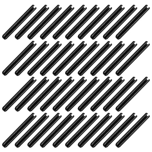 MECCANIXITY 60Pcs Slotted Split Roll Pins 4/25 Inch Dia. 1-3/5 Inch Length 65Mn by MECCANIXITY
