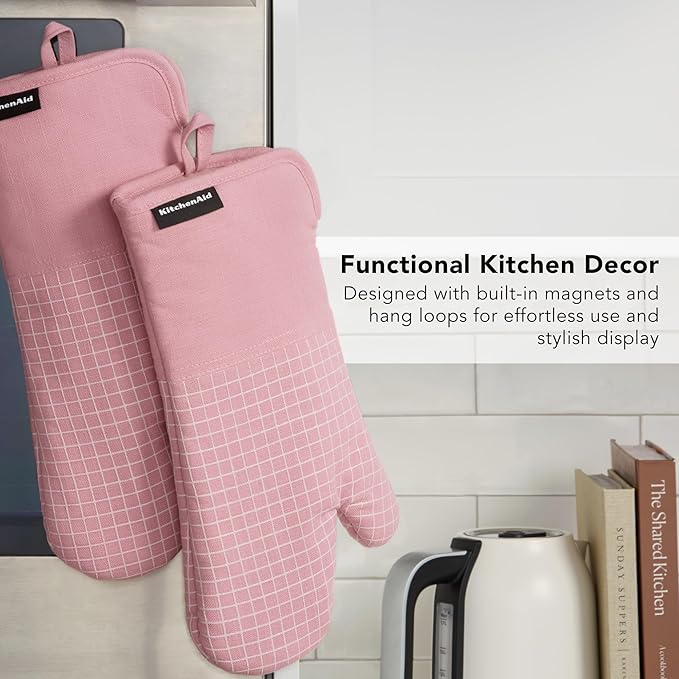 KITCHENAID Gourmet Series Gridlines Oven Mitts 2-Pack Set, Heat Resistant up to - Image 6