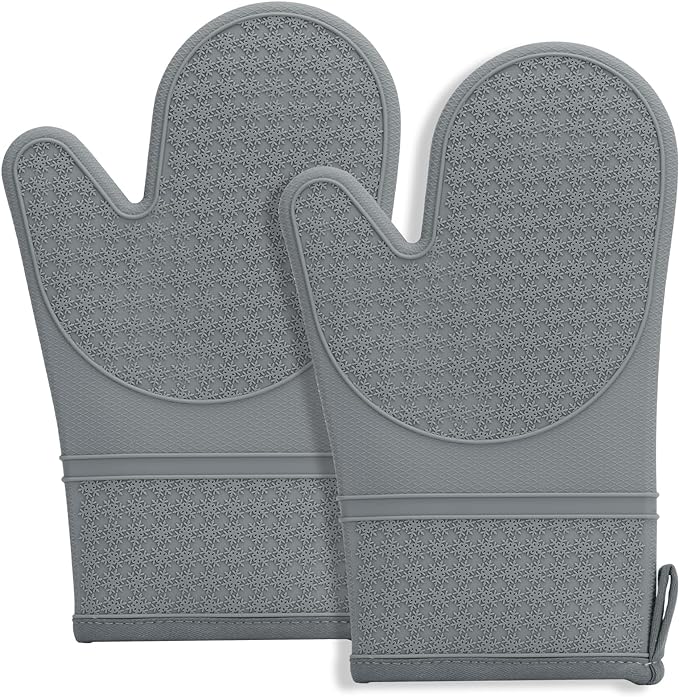 Hovico Silicone Oven Mitts, Heat Resistant 500F Kitchen Mitts 2PCS, 11.6" by Hovico