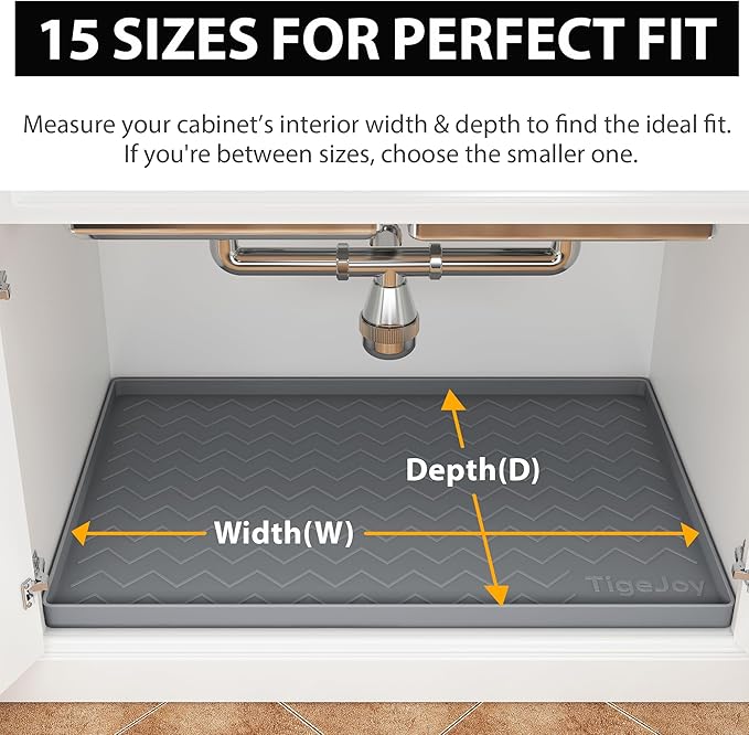 TigeJoy 28" x 19" Under Sink Mats - Image 2