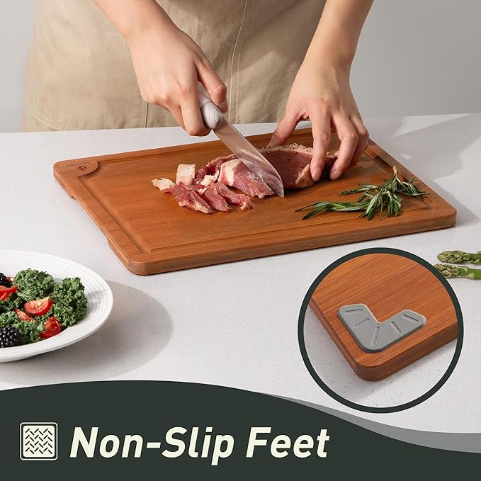 3 Packs Bamboo Cutting Board Set - Image 5