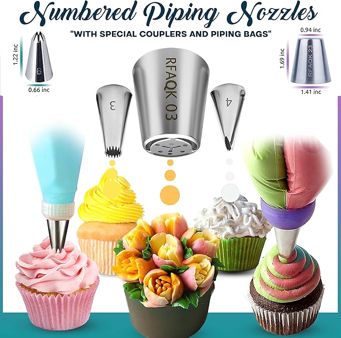 RFAQK 230PCs Cake Decorating Supplies Kit, Cake Decorating Set - Image 4