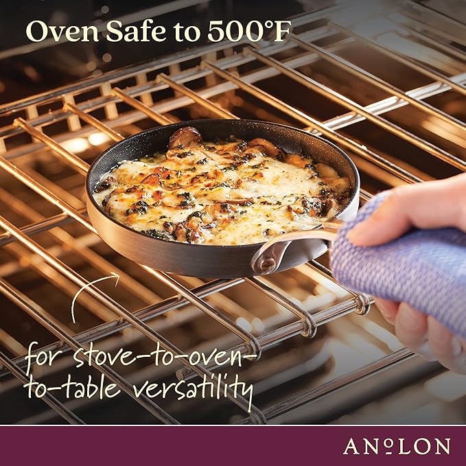Anolon Hard Anodized Nonstick Mini Skillet/Frying/Egg Pan, Stainless Steel - Image 4