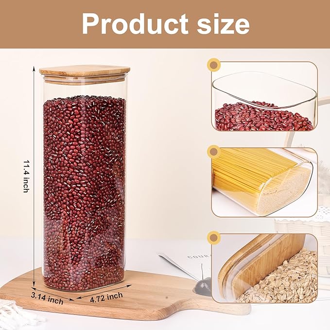 Liuruiyu Glass Storage Jars Set of 3 - Image 4