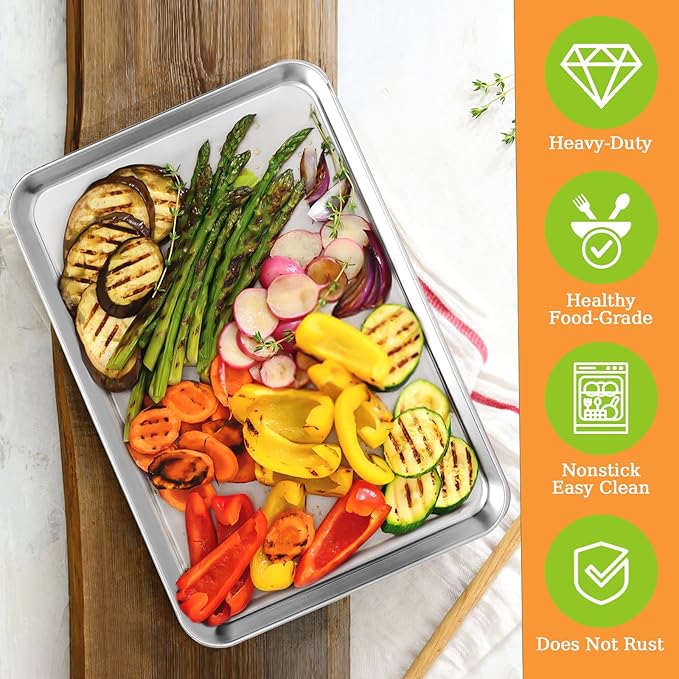 CEKEE Stainless Steel Cookie Sheets - Image 4