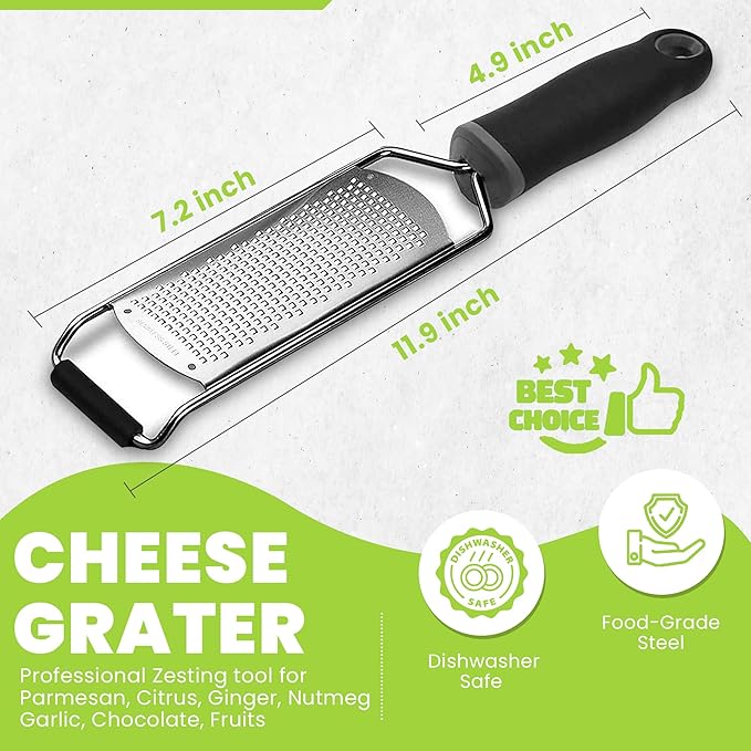Stainless Steel Ultra Fine Cheese Grater Great - Image 3
