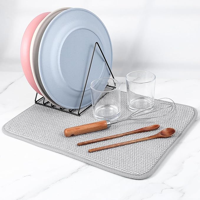 Giantree Small Microfiber Dish Drying Mat, Absorbent Dish Drainer Mats - Image 6