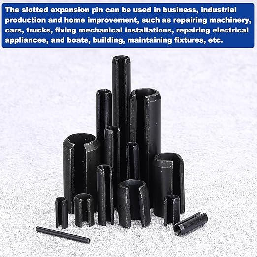 MECCANIXITY 120Pcs Slotted Split Roll Pins 4/25 Inch Dia. 4/5 Inch Length 65Mn - Image 5