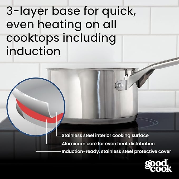 GoodCook Stainless Steel Sauce Pan - Image 4