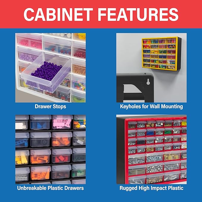Akro-Mils 44-Drawer Plastic Drawer Storage Cabinet - Image 5