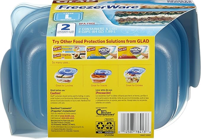Glad GladWare FreezerWare Food Storage Containers - Image 4