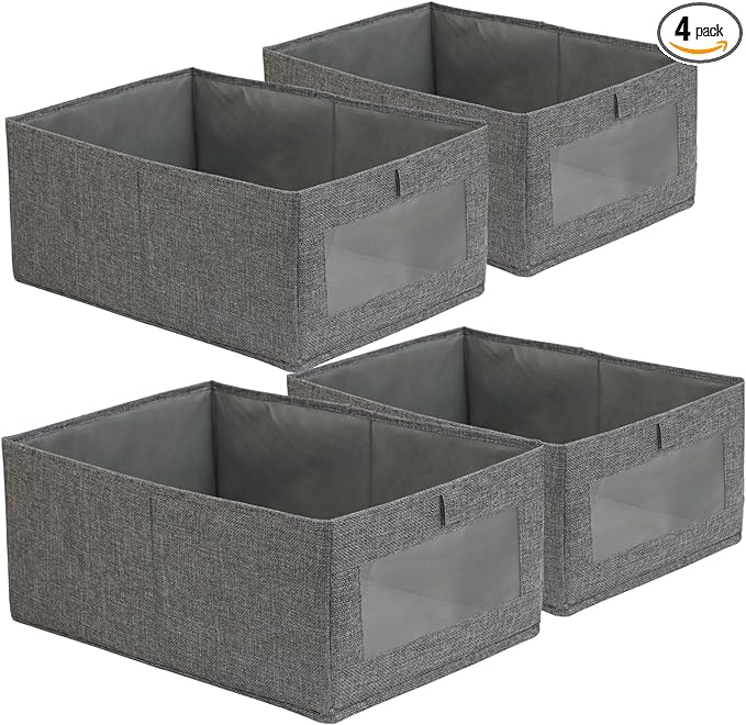 Fordonral 4 Pack Closet Organizers and Storage Bins, Storage Containers by Fordonral