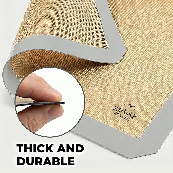 Zulay Kitchen Silicone Baking Mat Sheet Set - Image 6