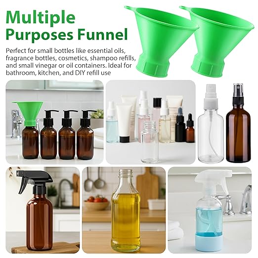 Threaded Funnel Easy Fill Funnel, Twist On Empty Spray Bottle Refill Adapter Fit - Image 4