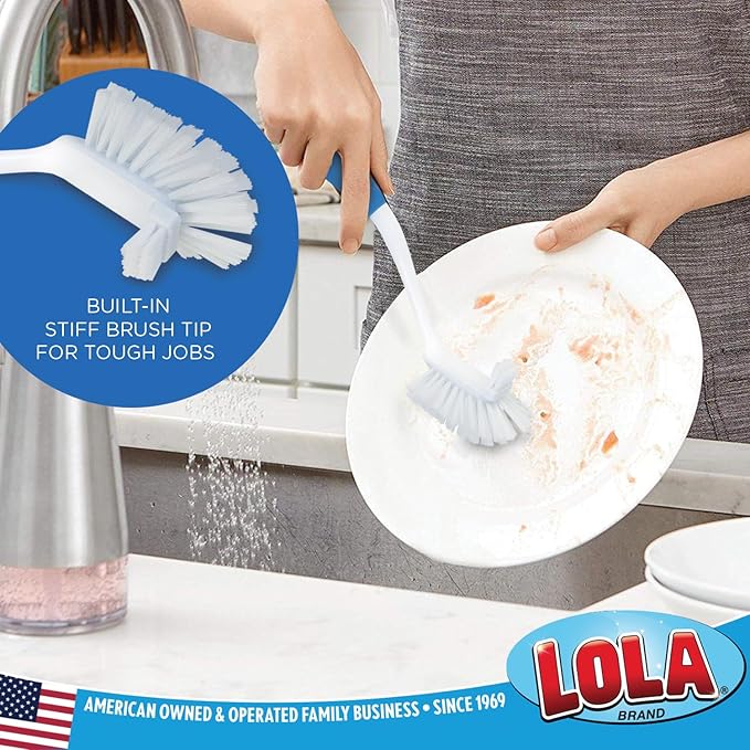 LOLA Pro Utility All Purpose Kitchen Cleaning Brush, 6 Pack, Durable Bristles - Image 3