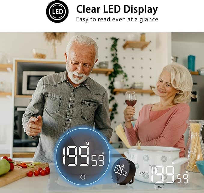 Digital Kitchen Timers, Magnetic Rotary Timer - Image 4