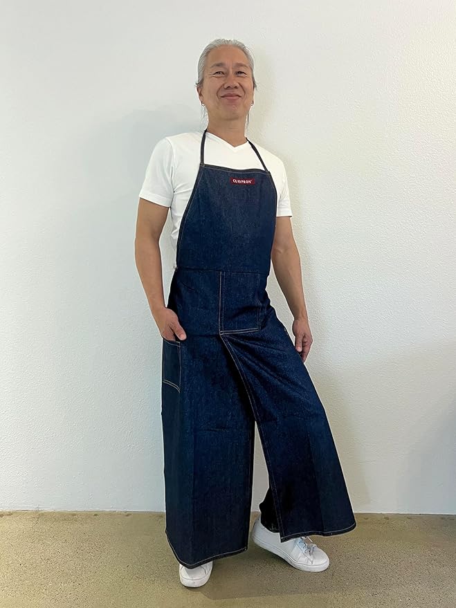 BLUE DENIM, the original split overlapped apron - Image 8