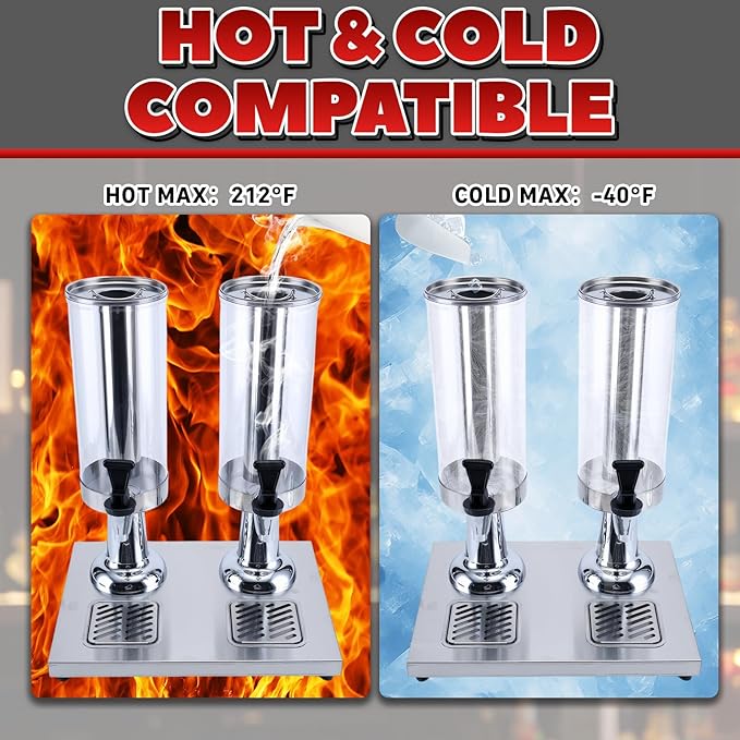 2-Gallon Drink Dispenser with Stainless Steel Drip Tray - Image 6