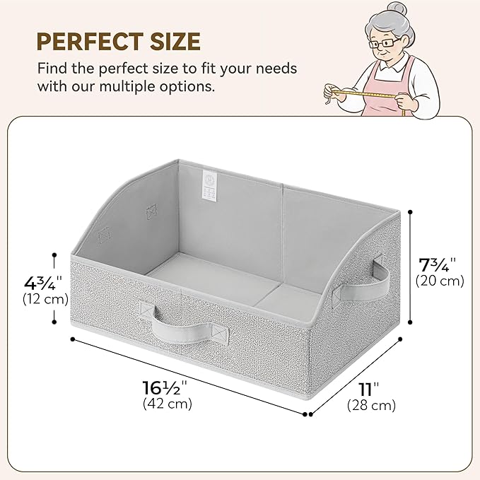 GRANNY SAYS Closet Organizer Bins, Trapezoid Storage Bin, Storage Baskets - Image 6
