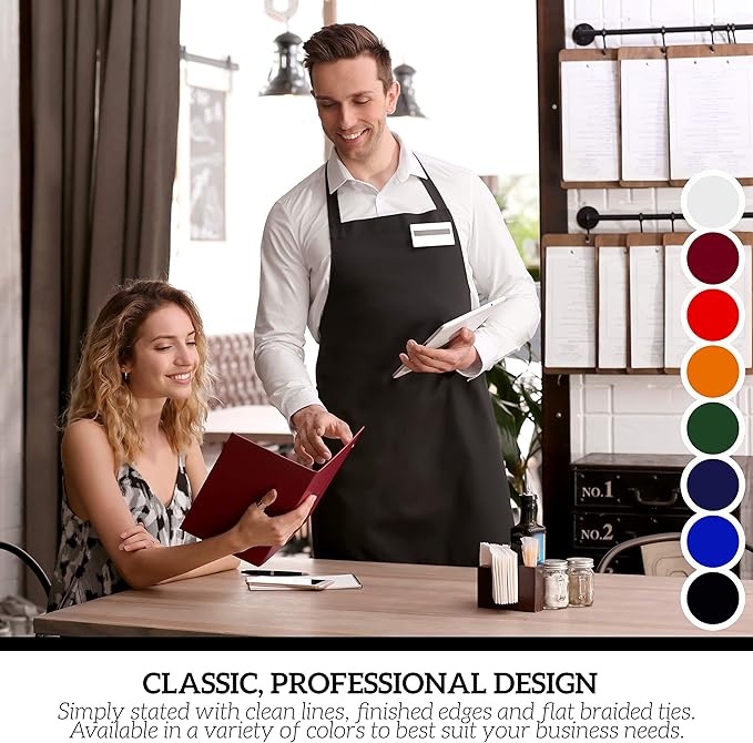 GREEN LIFESTYLE 120 Pack Professional Chef Apron – Grilling Aprons - Image 7