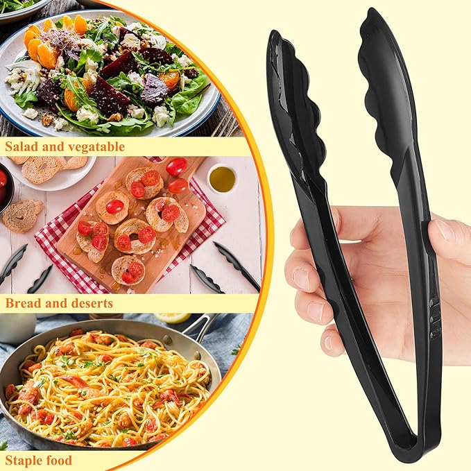 Tessco for you 100 Pcs Plastic Tongs for Serving Bulk, 9 Inch Plastic - Image 4