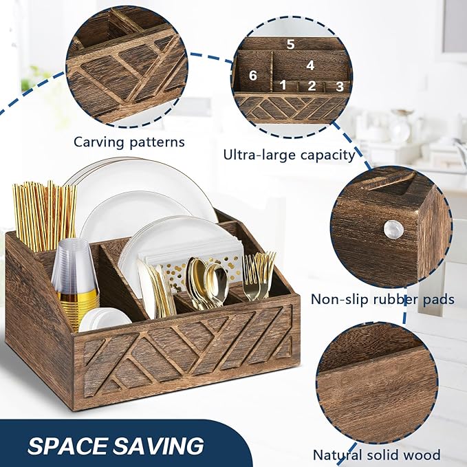 Ukonvi Paper Plate Dispenser, Paper Plate Holder - Image 6